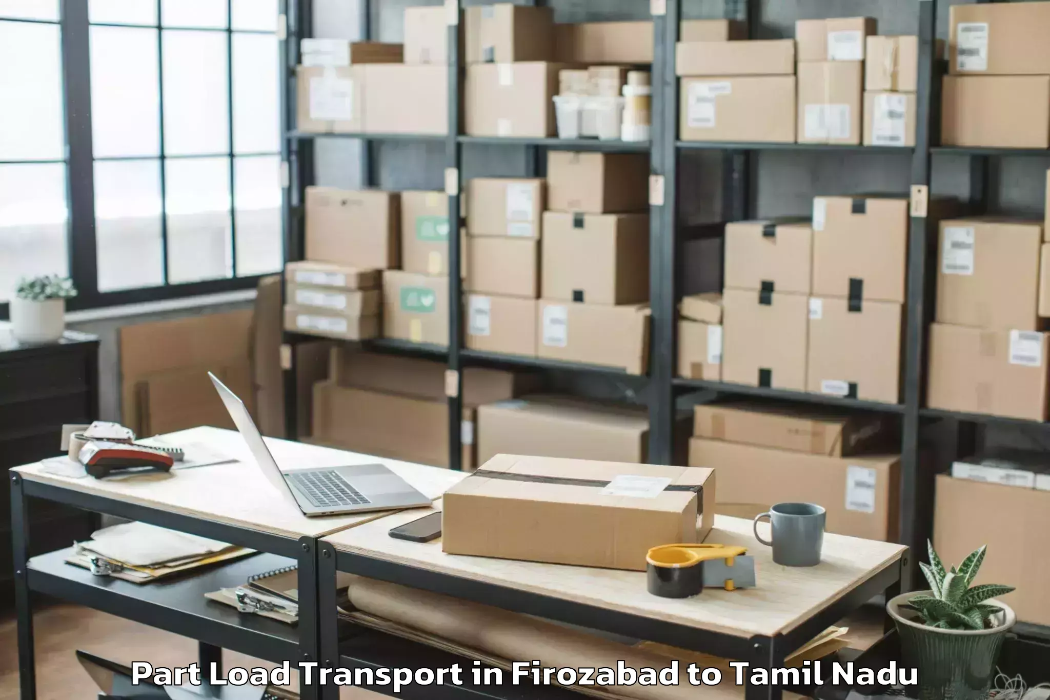 Book Firozabad to Tiruchi Part Load Transport